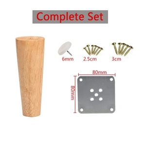 Pieds de meubles en bois jambes de canapé en bois droites inclinées pieds Table basse lit armoire remplacement fabrication à partir du vietnam - Product Image 4