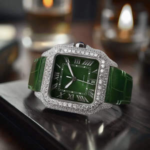 Reloj de Acero Inoxidable con Diamantes Mecánicos de Moissanita de Alta Calidad al por Mayor, Estilo Rapero, Joyería de Moda de Lujo - Product Image 1