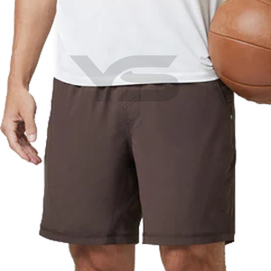 Pantalones cortos blancos sólidos deportivos de algodón para hombre transpirables personalizados de verano informales a precio de venta al por mayor con cordón - Product Image 1