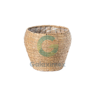 ตะกร้าหวายจากหญ้าทะเลผักตบชวาสานตะกร้าตกแต่งสวนสำหรับใช้กลางแจ้งไม่เหมือนใคร - Product Image 1