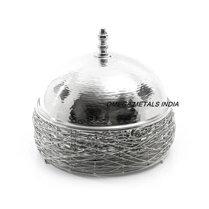 Venta al por mayor de estilo árabe único cazuela de acero inoxidable calentador de alimentos Servidor de alimentos decoración de mesa de comedor - Product Image 4