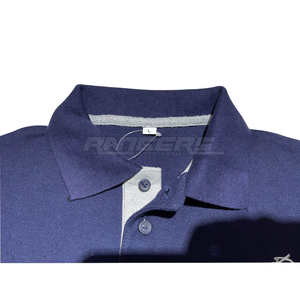 Polo Slim Fit pour hommes T-shirt à la mode bleu foncé avec broderie personnalisée Fabricant de polo Vente en gros Meilleures ventes de polos - Product Image 4