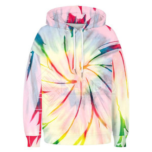 เสื้อฮู้ดดี้ผ้าฝ้ายแท้ 100% น้ำหนักเบา ลายมัดย้อม สำหรับผู้หญิง-ระบายอากาศได้ดี ทนทาน เหมาะสำหรับใช้งานกลางแจ้ง - Product Image 1