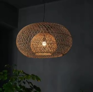 Bamboo Lampshade <b>Vintage</b> Hot Sale Vietnam Wicker Indoor Outdoor Ceiling Garden for Decorative Christmas Occasions - Product Image 5