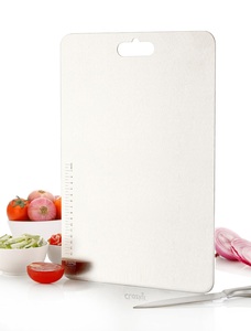 เขียงสแตนเลสขนาดใหญ่สำหรับหั่นผักผลไม้ขนมปังและเนื้อสัตว์ทนทานปลอดภัยและงานหนัก360x250x1มม. - Product Image 5