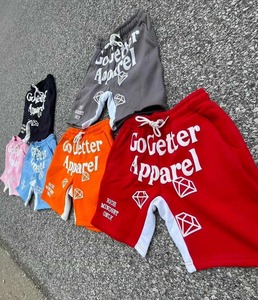Pantalones cortos de sudor de verano con estampado 3D de dobladillo crudo Unisex personalizado 100% pantalones cortos de algodón teñidos al sol pantalones cortos de lavado ácido para hombres - Product Image 4