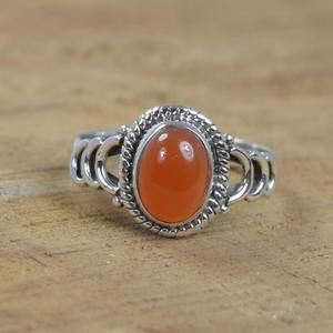 Classic Handmade Best Design Carnelian Gemstone Ring Solid 925 Sterling Silver Jewelry 925 <b>Stamp</b> Sterling Silver Ring Jewelry - Product Image 5