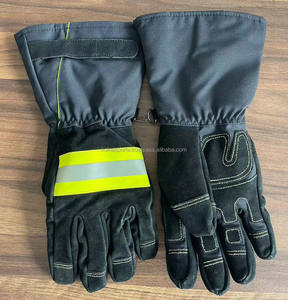 Guantes de Seguridad de Cuero Vacuno Resistentes al Calor con Protección Contra Salpicaduras de Metal Fundido Tipo A para la Lucha Contra Incendios y Soldadura MIG 41 cm - Product Image 4