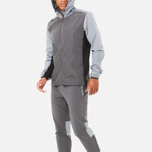Logo personnalisé coupe-vent léger en polyester et nylon pour hommes survêtement d'extérieur imperméable avec ensemble deux pièces pour femmes sur toute la longueur - Product Image 2