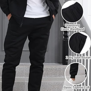 Conjunto de chándal deportivo informal de 2 piezas de alta calidad para hombre, de manga larga Sudadera con capucha, tejido transpirable de invierno - Product Image 6