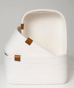 ตะกร้าใส่ของในห้องน้ำพร้อมที่จับช่วยประหยัดพื้นที่ที่จัดเก็บปอกระเจาน้ำหนักเบาสำหรับผ้าขนหนูที่ใช้ในห้องน้ำหรือเครื่องสำอาง - Product Image 6