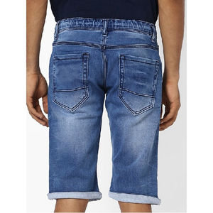 Pantalones vaqueros Vintage de moda de verano para hombre, pantalones cortos holgados desgastados de algodón lavado oscuro, ropa de calle de mezclilla, estilo personalizado, Casual sólido - Product Image 3