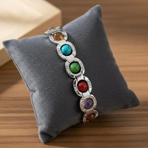 NOVAMART Fine German Silver 7 Chakra <b>Healing</b> Crystal Energy <b>Bracelet</b> for Men & Women-Adjustable Spiritual Jewelry-Perfect Gift W - Product Image 2