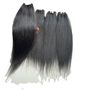 Extensiones de pelo brasileño virgen con cutícula, mechones de cabello humano virgen 100% sin procesar, venta al por mayor - Product Image 1