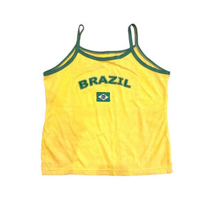 เสื้อครอปท็อปผู้หญิงสไตล์ Y2K ขายส่ง ผ้าแคนวาสคอตตอน 100% ปักลายตามสั่ง แขนสั้น เป็นมิตรกับสิ่งแวดล้อม ไซส์ XL - Product Image 6