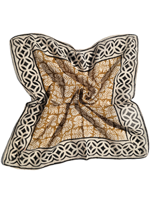 Pañuelos cuadrados 100% algodón hechos a mano con estampado en bloque, diseño Bagru Dabu, transpirables y duraderos, para cubrir la cara y el cabello de las mujeres. - Product Image 2