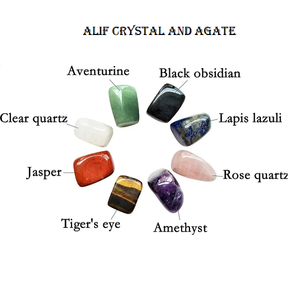 Ensemble de 8 cristaux de guérison de pierres de chakra naturelles Offre Spéciale de meilleure qualité, dégringolés et polis, pour l'équilibrage de 7 chakras - Product Image 5