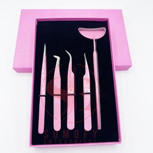 Pinzas para Pestañas de Acero Inoxidable de Alta Calidad, Punta Lisa de 10 mm, Kit de Pinzas Antiestáticas con Espejo, Herramienta de Maquillaje Sostenible - Product Image 3