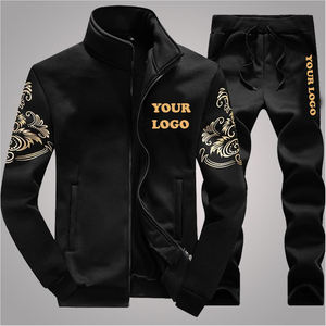 Nouvelle mode pour hommes 100% Polyester décontracté deux pièces ensemble vente en gros entraînement imperméable survêtements vêtements de Sport pour l'hiver grande taille - Product Image 6