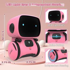 Jouet robot pour enfants, robot intelligent interactif avec commande vocale, parlant, dansant, apprenant, capteur tactile, jouet éducatif compact et portable - Product Image 2