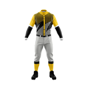 Uniforme de baseball multicolore pour hommes adultes, imprimé par transfert thermique, nylon/cachemire, séchage rapide, respirant, nom d'équipe personnalisé, haute qualité - Product Image 2
