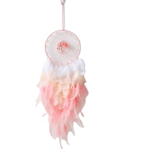 Mignon rose arbre de vie attrape-rêves tenture murale attrape-rêves pour tenture murale décor à la maison - Product Image 1