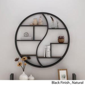 Awesome <b>Wall</b> <b>Shelf</b> Hanging Round Shaped <b>Wall</b> <b>Mounted</b> <b>Shelves</b> Black Color Metal <b>Books</b> Storage Best Quality Metal <b>Shelves</b> Supplies - Product Image 4