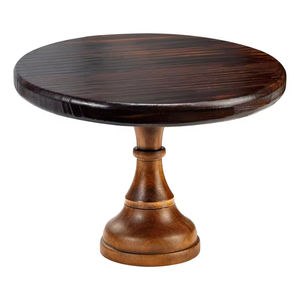 Support à cupcake en bois d'acacia de la plus haute qualité de style classique de couleur naturelle pour la décoration de fête Support à gâteau arrondi de dernière conception - Product Image 2