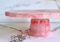 Support à gâteau décoratif en résine de qualité supérieure, écologique, fait main, non toxique, personnalisable, compatible micro-ondes et lave-vaisselle, pour mariage