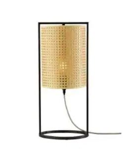 Lámpara de Escritorio Decorativa con Pantalla de Tela, Diseño Creativo Tejido, Luz Blanca Cálida, Cuidado para los Ojos, Diseño Minimalista - Product Image 2