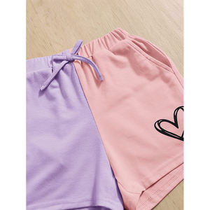 Conjunto de camiseta y pantalón corto para niñas, ropa informal personalizada, diseño único, el más vendido, Verano - Product Image 3