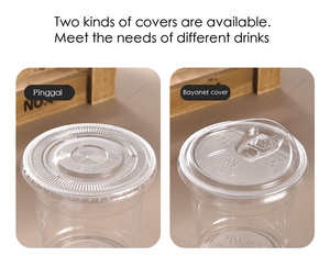 Gobelet jetable écologique en plastique pour café, thé au lait, avec couvercle, épaissi, 500 ml, anti-fuite, emballé pour emporter, gobelet pour boissons froides - Product Image 6