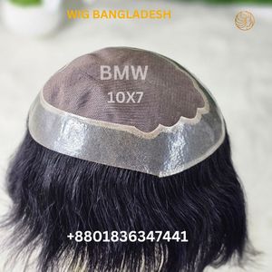 Base de Peluca B M W Transpirable, Cabello Humano Remy Europeo 100%, Onda Profunda, Base de Encaje PU para Extensiones de Cabello para Hombre - Product Image 6