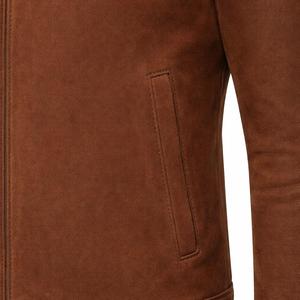 <b>Men</b> <b>Casual</b> Slim Fit Leather Biker <b>Jacket</b> - Product Image 3