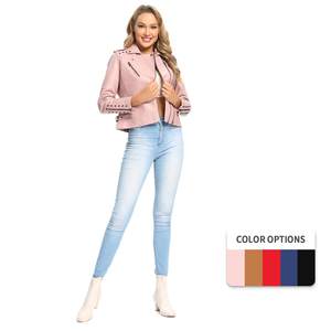 Chaqueta de Cuero para Mujer, Estilo Nuevo, a la Moda, al por Mayor, Informal, Cortavientos, de Invierno, Chaquetas de Cuero para Mujer, Servicio OEM, Personalizado - Product Image 2