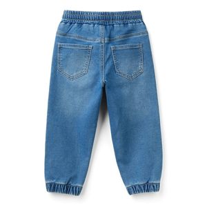 Jogging en denim décontracté pour garçons avec poignets élastiques usés, confort extensible doux, ajustement sécurisé et design durable pour un usage quotidien actif - Product Image 2