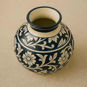 Vase en céramique décoratif. Ornement pour la décoration de la maison, produit en céramique et en émail - Product Image 2