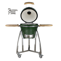 SEB KAMADO 21 Zoll Holzkohlegrill, Kamado-Ofen mit integriertem Drehspieß, Rotisserie Holzkohle Kamado BBQ-Grill