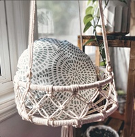 100% fait à la main en macramé Boho meubles pour animaux de compagnie personnalisé chat hamac lit suspendu en macramé cintre élégant bohème chat lit