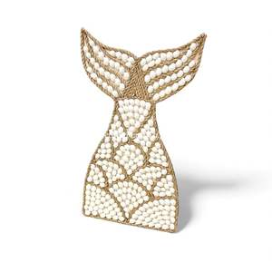 Décoration murale en queue de sirène tissée à la main, décoration artisanale pour chambre de bébé, style féerique doux - Product Image 6