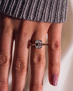 Personalizado 2,5 quilates corte esmeralda 14K oro amarillo compromiso boda promesa anillo joyería fina con CVD laboratorio crecido diamante mujeres - Product Image 2