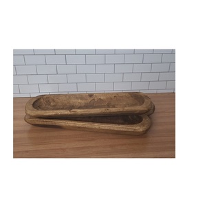 Bol à pâte en bois d'acacia naturel fait à la main bols à pâte à salade prix de gros et ustensiles de cuisine pour la maison - Product Image 1