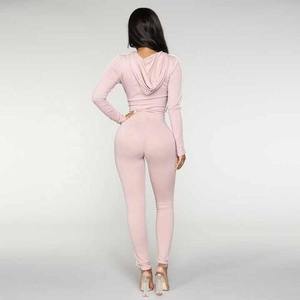 Vente en gros d'ensemble de survêtements d'hiver solides à capuche et à pampilles personnalisés pour femmes survêtement de gymnastique deux pièces Fitness MS-JG-1182 à manches longues - Product Image 4