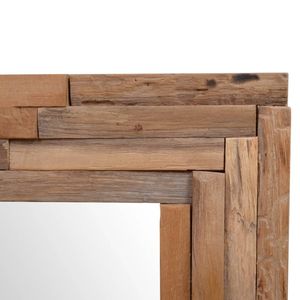 Miroirs décoratifs de mariage en teck rustique fabriqués à la main, cadre rectangulaire, décoration intérieure pour salon, hôtel, villa - Product Image 6