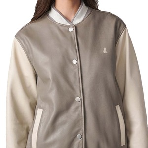 Servicio OEM ODM, Chaqueta Universitaria de Manga Larga para Mujer al por Mayor, Chaqueta Universitaria Corta de Béisbol para Mujer, Chaquetas Universitarias para Invierno - Product Image 2