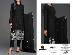 Precioso vestido de algodón puro Salwar Kameez tendencia con trabajo de bordado nueva variedad vestido elegante para bodas incluye Dupatta - Product Image 2