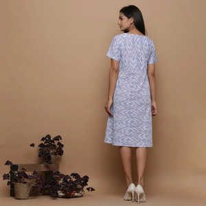 Vestido acampanado con estampado Floral único para mujer, verano, manga corta, cuello en V, hasta la rodilla, a la moda, informal, de encaje, el mejor diseño - Product Image 3