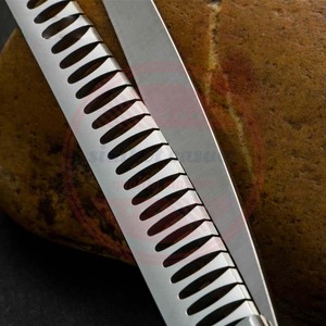 Ciseaux de toilettage professionnels de haute qualité pour chiens et chats Ciseaux incurvés en acier inoxydable Chunker Ciseaux plus minces - Product Image 6