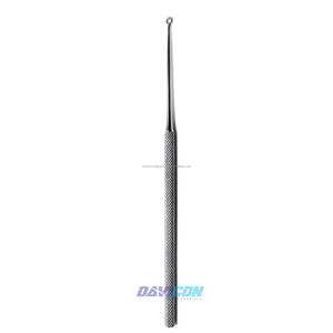 Curette d'oreille Buck #2 coudée émoussée 3.6mm O.D. Base d'instruments chirurgicaux en acier inoxydable de 5 7/8In (15cm) - Product Image 6