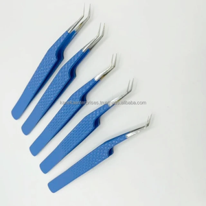 แหนบต่อขนตาแบบกำหนดเองฟรี ปลายไฟเบอร์ 45 องศา สแตนเลส ป้องกันแม่เหล็ก แบรนด์ส่วนตัว - Product Image 5